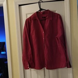 Talbots women's rose pure Irish linen shirt